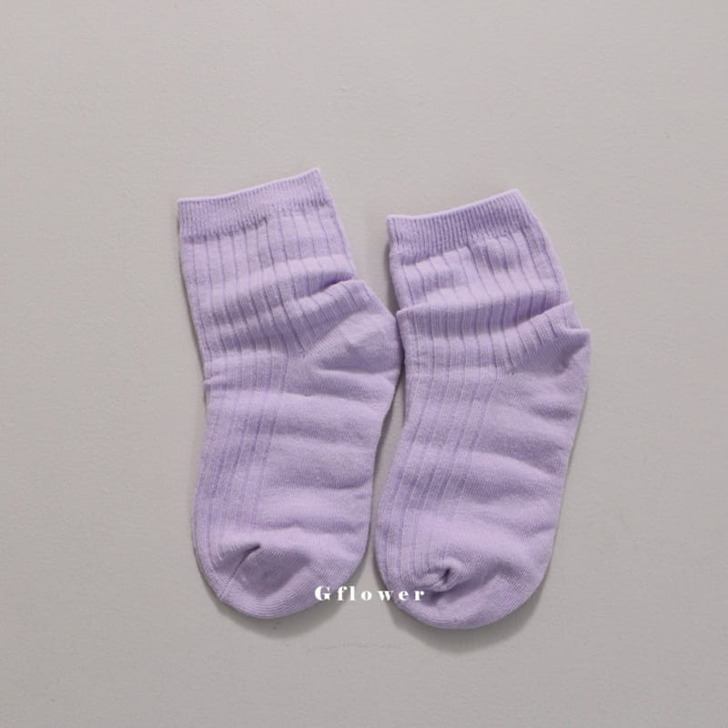 G Flower - Korean Children Fashion - #littlefashionista - Girl Rib Socks Set - 9