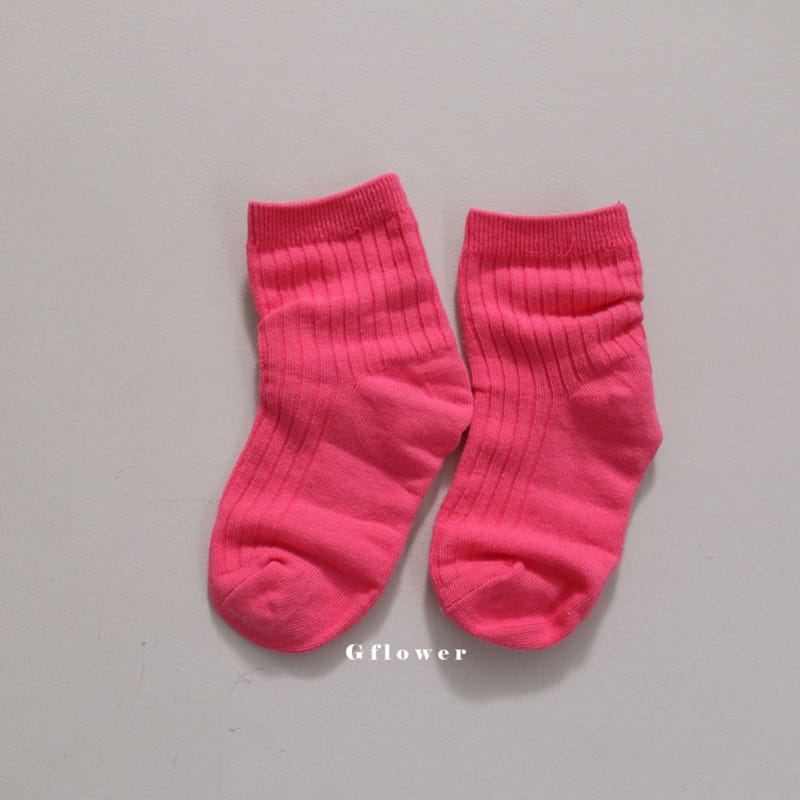 G Flower - Korean Children Fashion - #magicofchildhood - Girl Rib Socks Set - 10