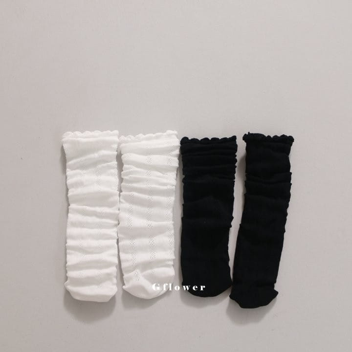 G Flower - Korean Children Fashion - #minifashionista - Black White Knee Socks - 3