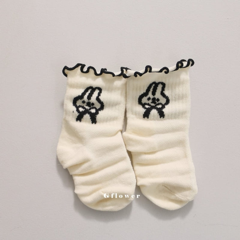 G Flower - Korean Children Fashion - #minifashionista - Black Rabbit Socks Set - 6