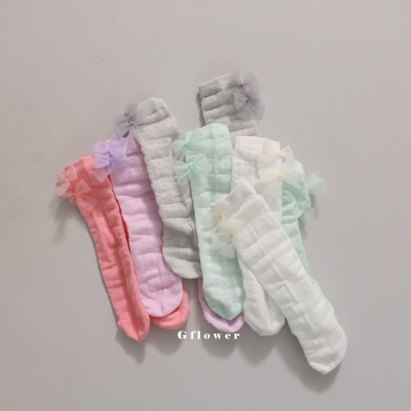 G Flower - Korean Children Fashion - #minifashionista - Ribbon Knee Socks - 5