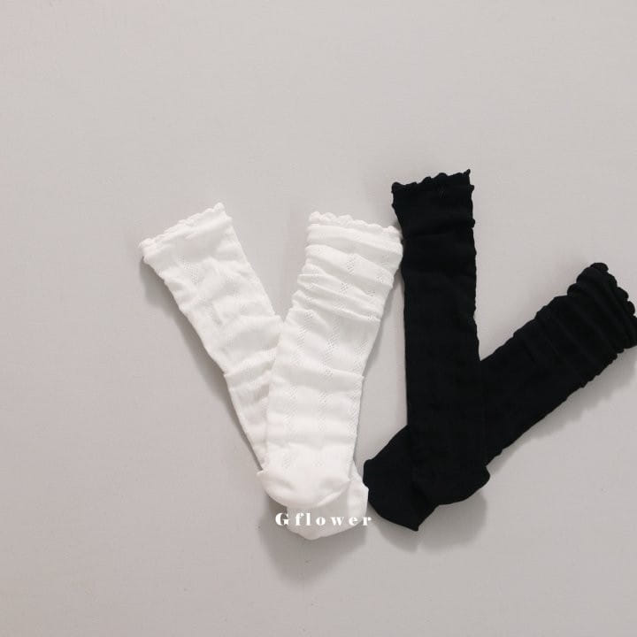 G Flower - Korean Children Fashion - #minifashionista - Black White Knee Socks - 4