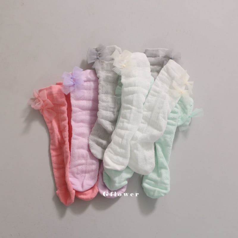 G Flower - Korean Children Fashion - #prettylittlegirls - Ribbon Knee Socks - 6
