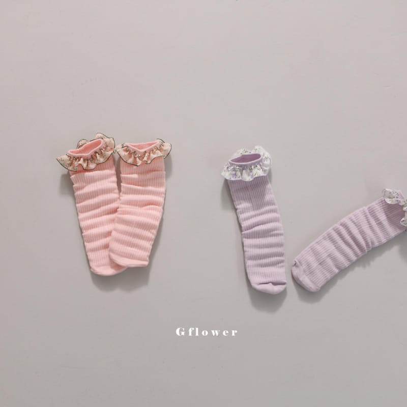 G Flower - Korean Children Fashion - #stylishchildhood - Flower Frill Knee Socks - 7