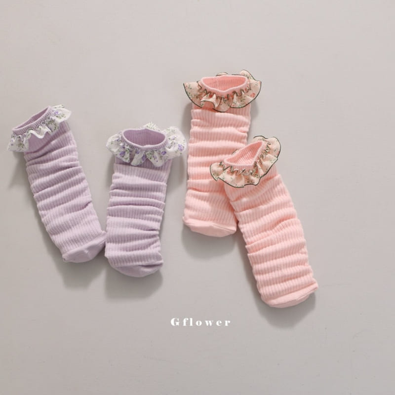 G Flower - Korean Children Fashion - #todddlerfashion - Flower Frill Knee Socks - 5