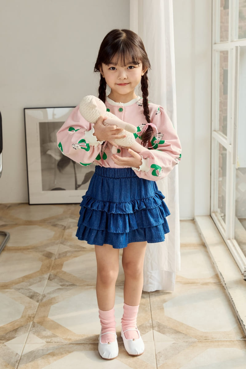 Ggomare - Korean Children Fashion - #Kfashion4kids - Denim Kan Kang Skirt - 2