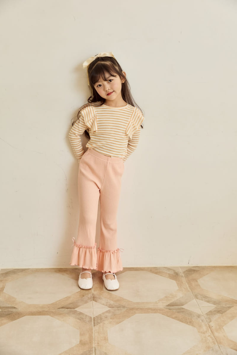Ggomare - Korean Children Fashion - #childofig - Petite Ribbon Boots Cut Pants - 7