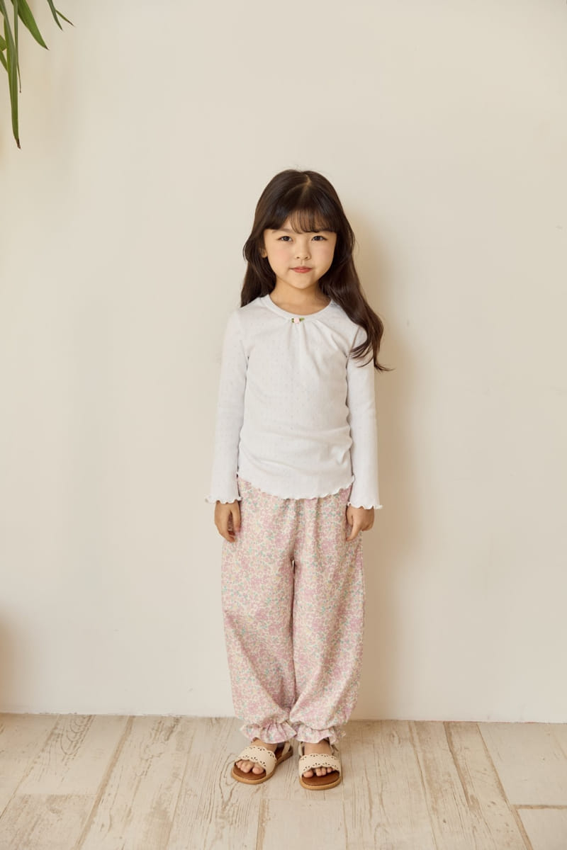 Ggomare - Korean Children Fashion - #prettylittlegirls - Jacquard Flower Tee - 4