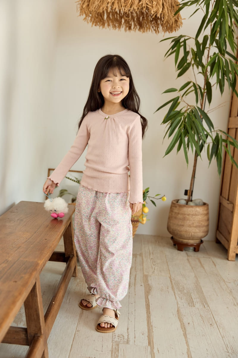 Ggomare - Korean Children Fashion - #childofig - Jacquard Flower Tee - 5