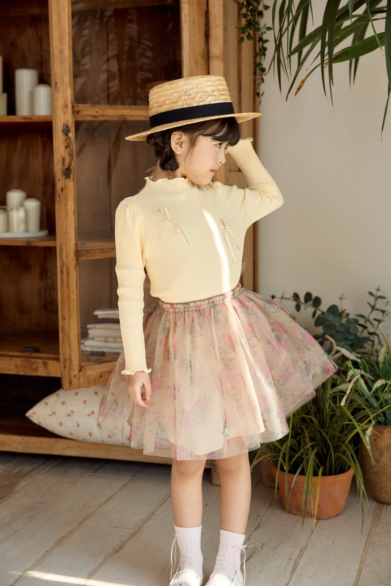 Ggomare - Korean Children Fashion - #childofig - Malang Ribbon Tee - 3
