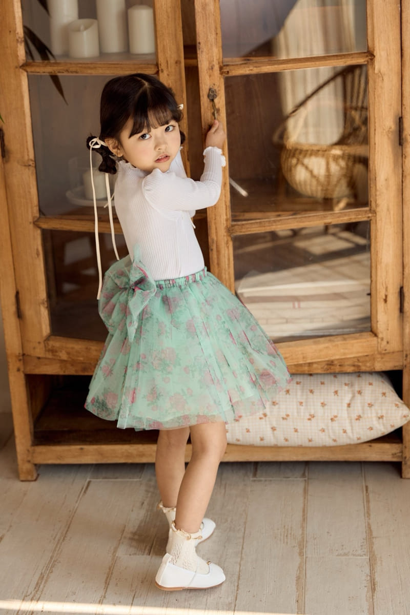 Ggomare - Korean Children Fashion - #childrensboutique - Rose Ribbon Skirt - 11