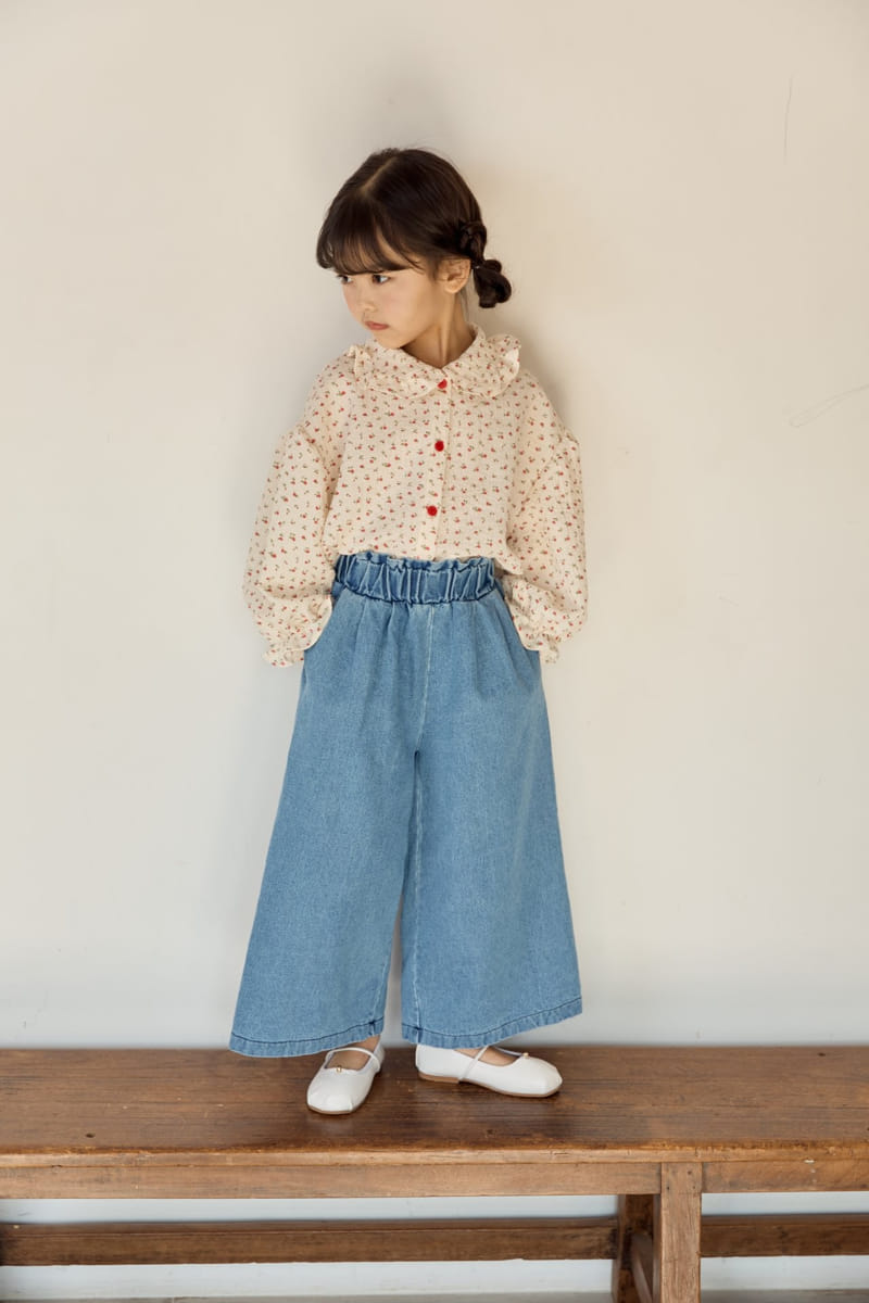 Ggomare - Korean Children Fashion - #childrensboutique - Denim Wide Pants - 4
