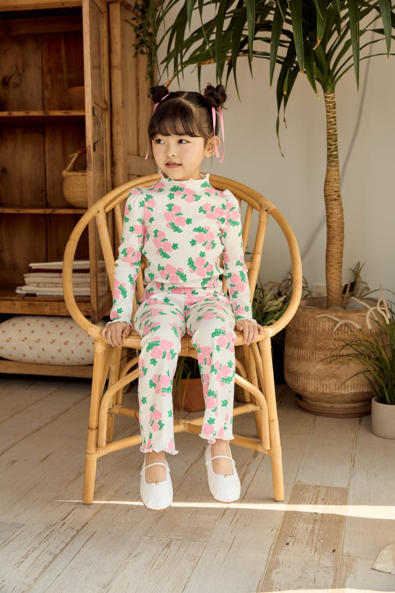 Ggomare - Korean Children Fashion - #designkidswear - Flower Shirring Tee - 9
