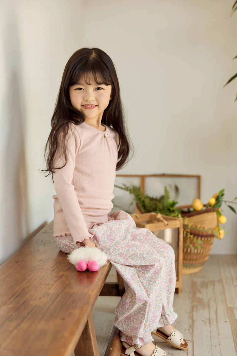 Ggomare - Korean Children Fashion - #discoveringself - Jacquard Flower Tee - 8