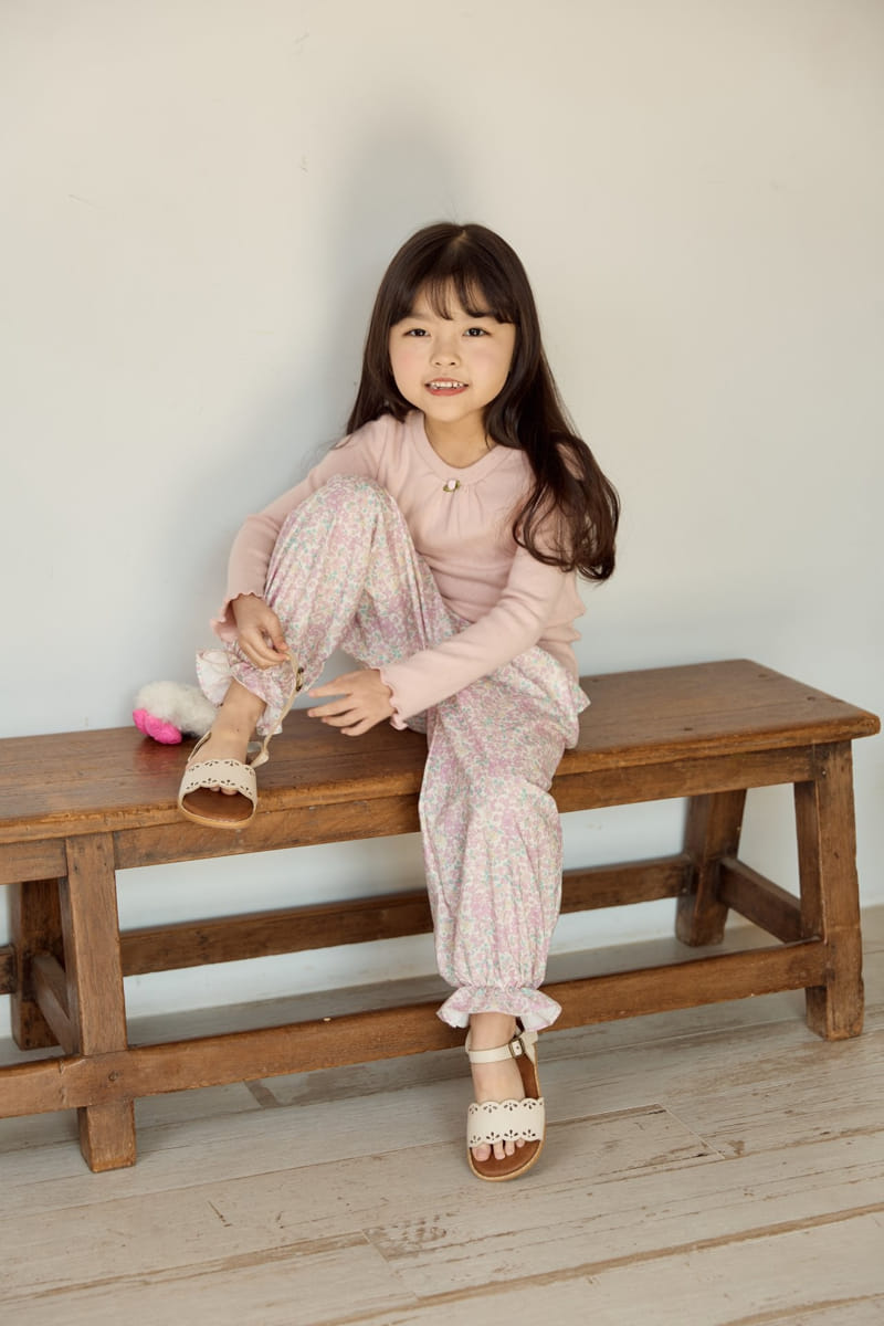 Ggomare - Korean Children Fashion - #fashionkids - Jacquard Flower Tee - 9