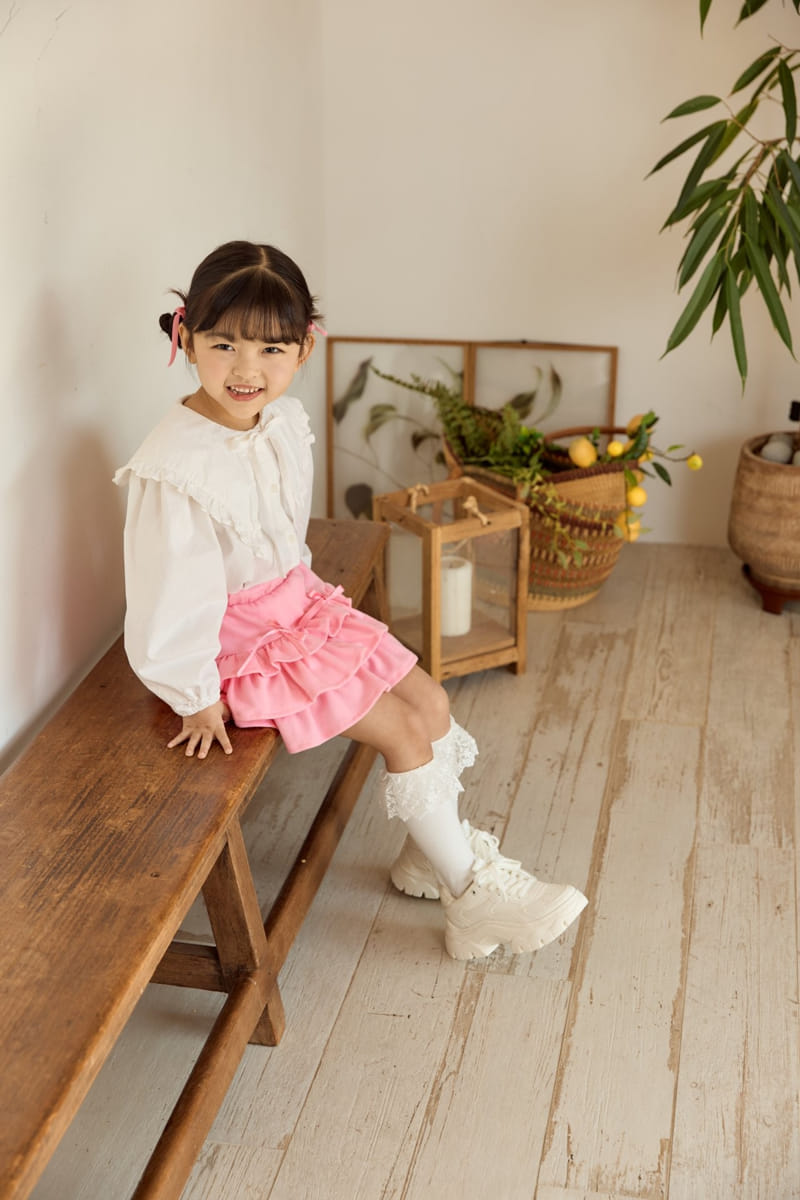 Ggomare - Korean Children Fashion - #kidsshorts - Kan Kang Ribbon Skirt - 5