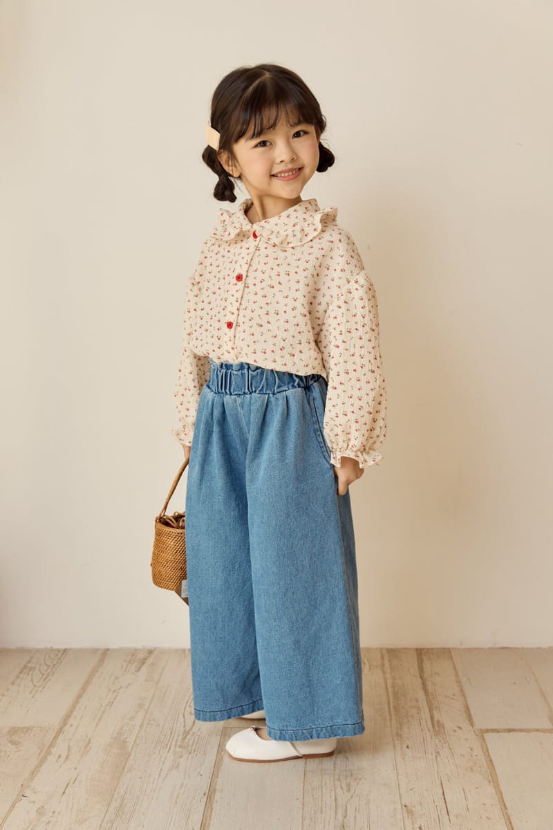 Ggomare - Korean Children Fashion - #kidsstore - Denim Wide Pants - 8