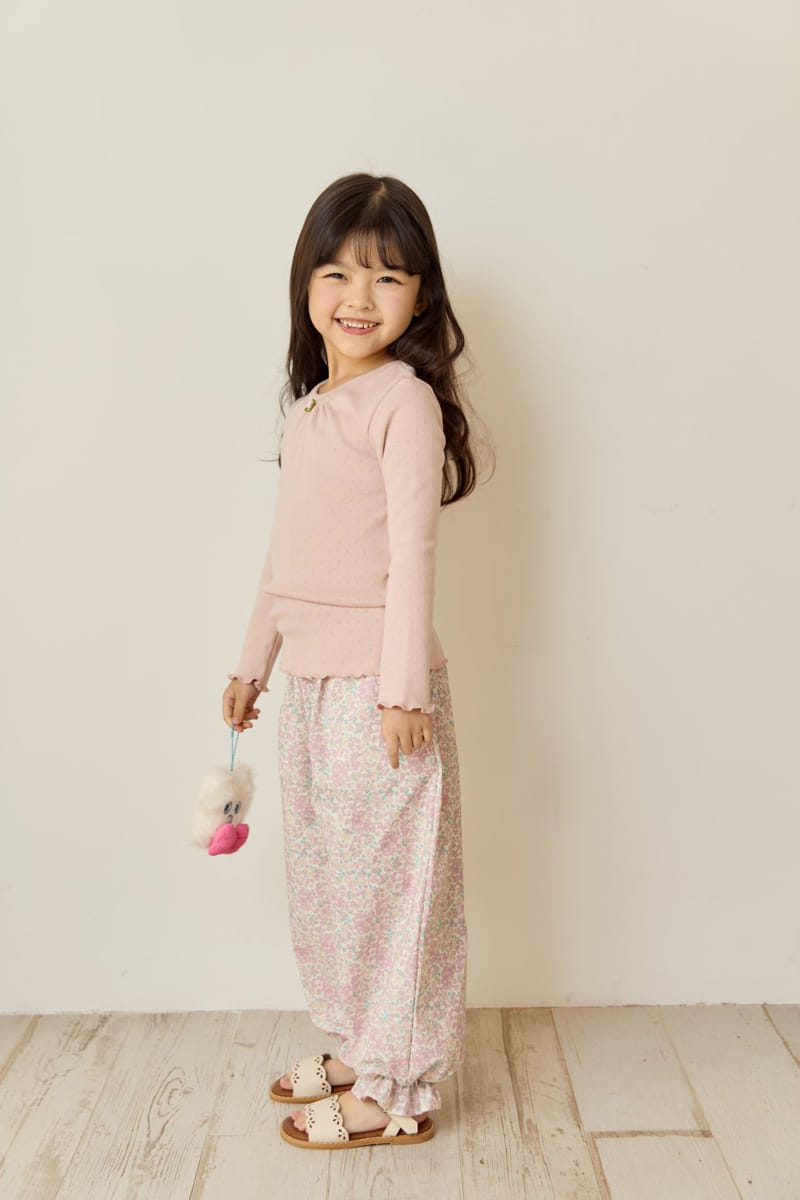 Ggomare - Korean Children Fashion - #kidsstore - Jacquard Flower Tee - 11