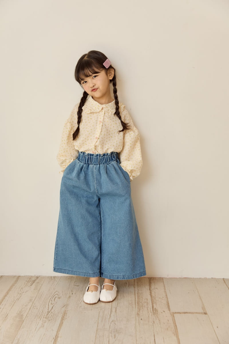Ggomare - Korean Children Fashion - #kidzfashiontrend - Denim Wide Pants - 9