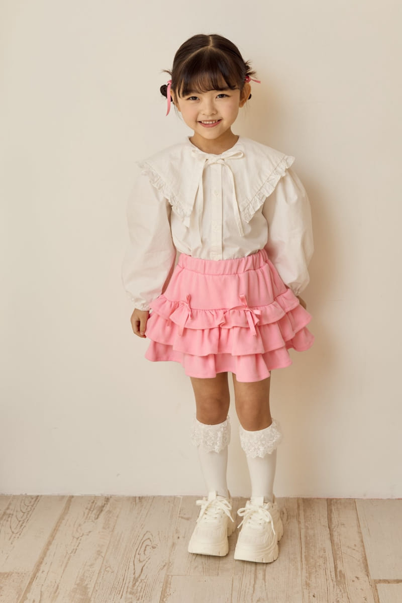 Ggomare - Korean Children Fashion - #kidzfashiontrend - Kan Kang Ribbon Skirt - 7