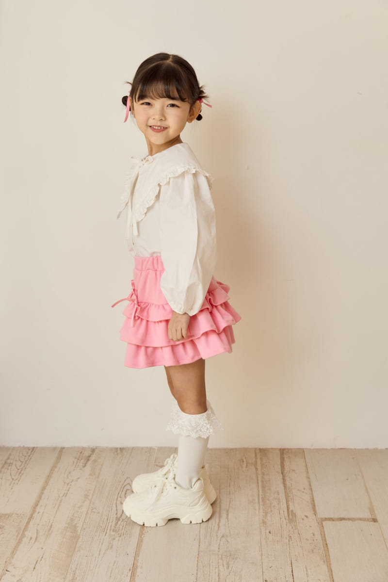 Ggomare - Korean Children Fashion - #littlefashionista - Kan Kang Ribbon Skirt - 9