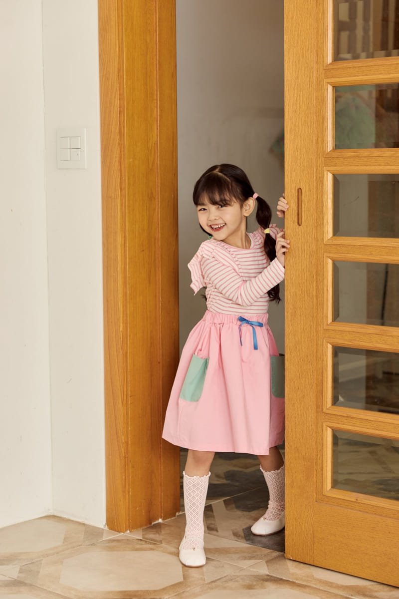 Ggomare - Korean Children Fashion - #littlefashionista - Block Skirt - 7