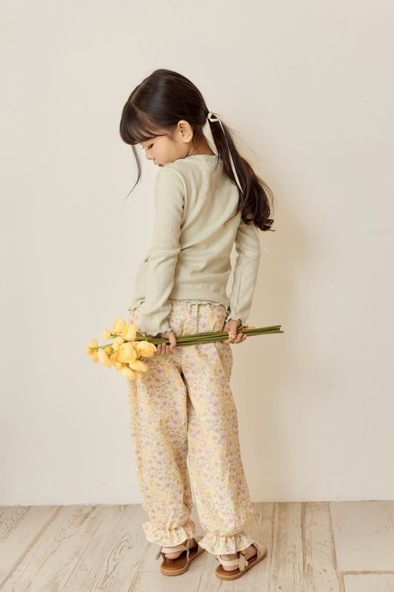 Ggomare - Korean Children Fashion - #magicofchildhood - Jacquard Flower Tee
