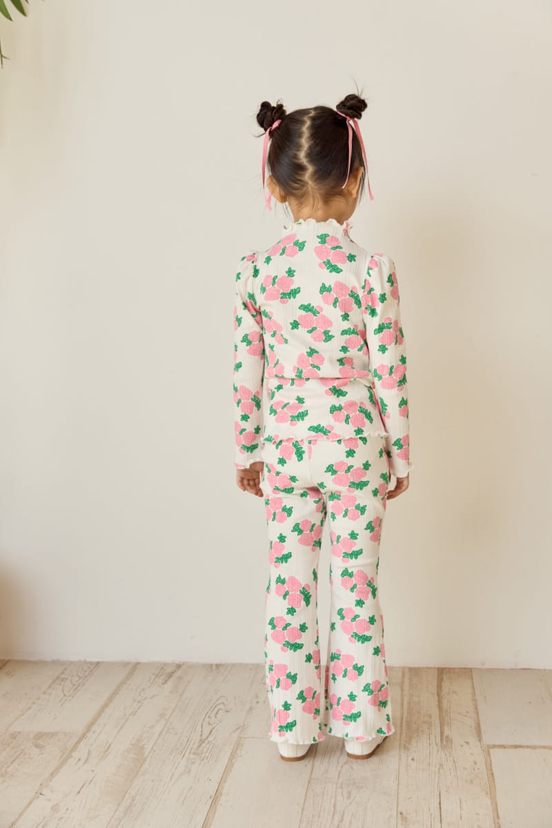 Ggomare - Korean Children Fashion - #magicofchildhood - Flower Boots Cut Pants - 4