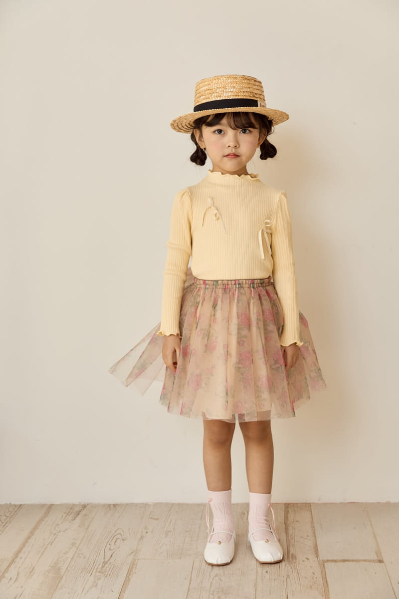 Ggomare - Korean Children Fashion - #minifashionista - Rose Ribbon Skirt - 7