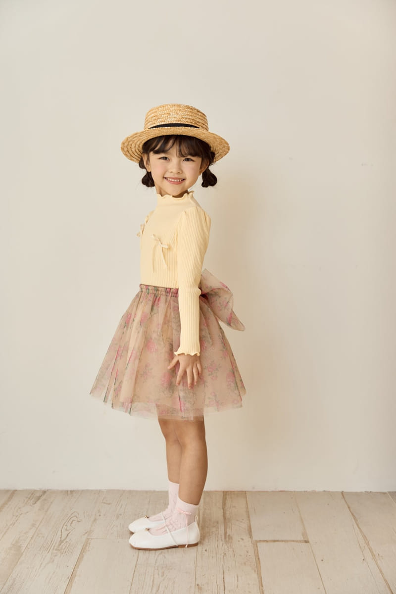 Ggomare - Korean Children Fashion - #prettylittlegirls - Rose Ribbon Skirt - 8