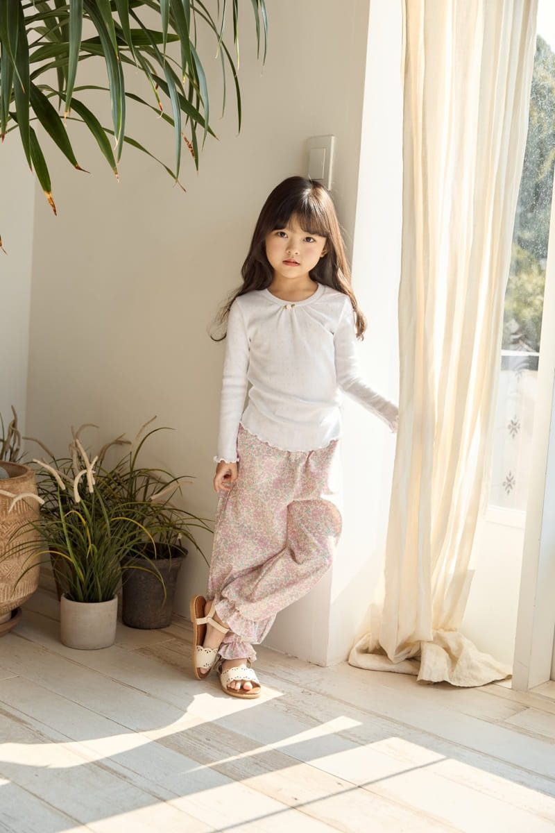 Ggomare - Korean Children Fashion - #prettylittlegirls - Jacquard Flower Tee - 3