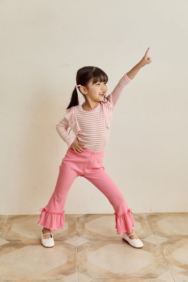 Ggomare - Korean Children Fashion - #stylishchildhood - Petite Ribbon Boots Cut Pants - 6