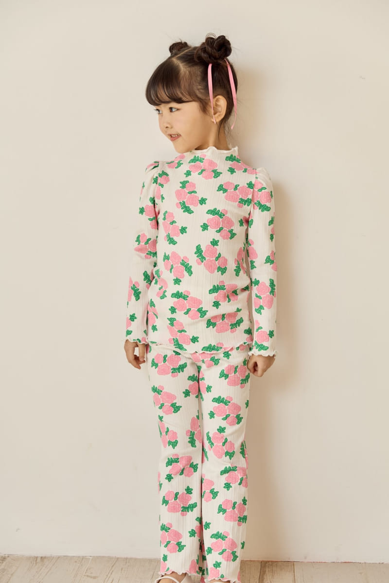 Ggomare - Korean Children Fashion - #todddlerfashion - Flower Boots Cut Pants - 6