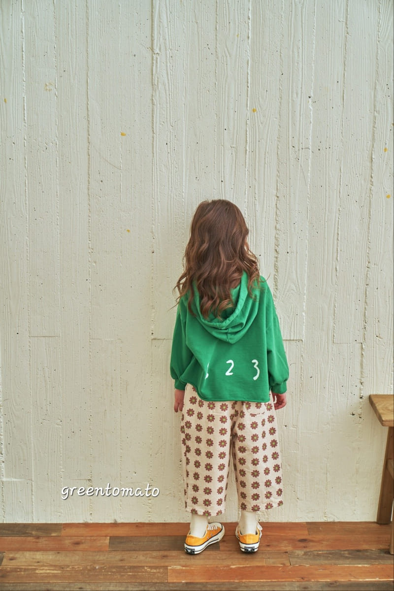 Green Tomato - Korean Children Fashion - #stylishchildhood - Flower Wrinkle Pants - 4
