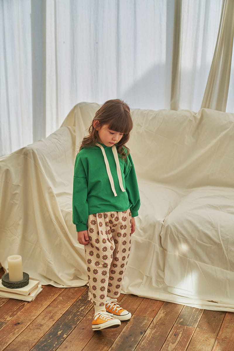 Green Tomato - Korean Children Fashion - #childrensboutique - Flower Wrinkle Pants - 5