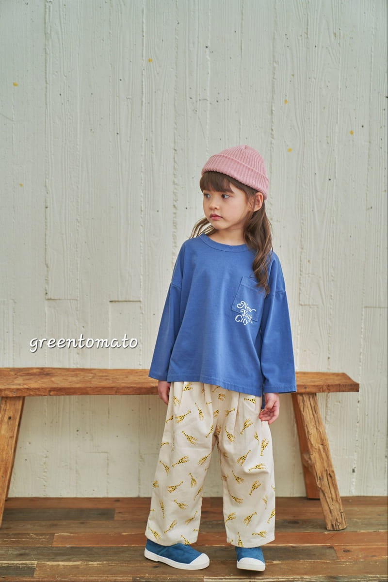 Green Tomato - Korean Children Fashion - #designkidswear - Giraffe Wrinkle Pants - 7