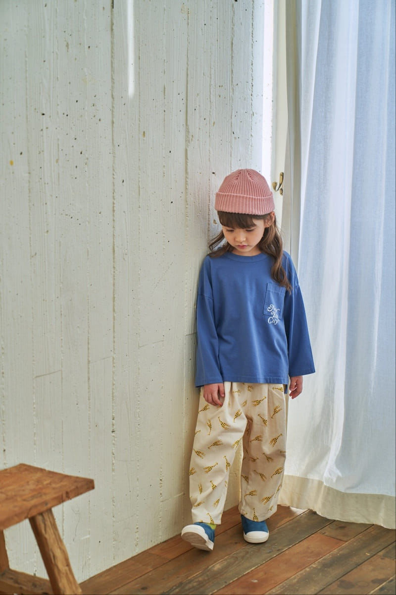 Green Tomato - Korean Children Fashion - #discoveringself - Giraffe Wrinkle Pants - 8