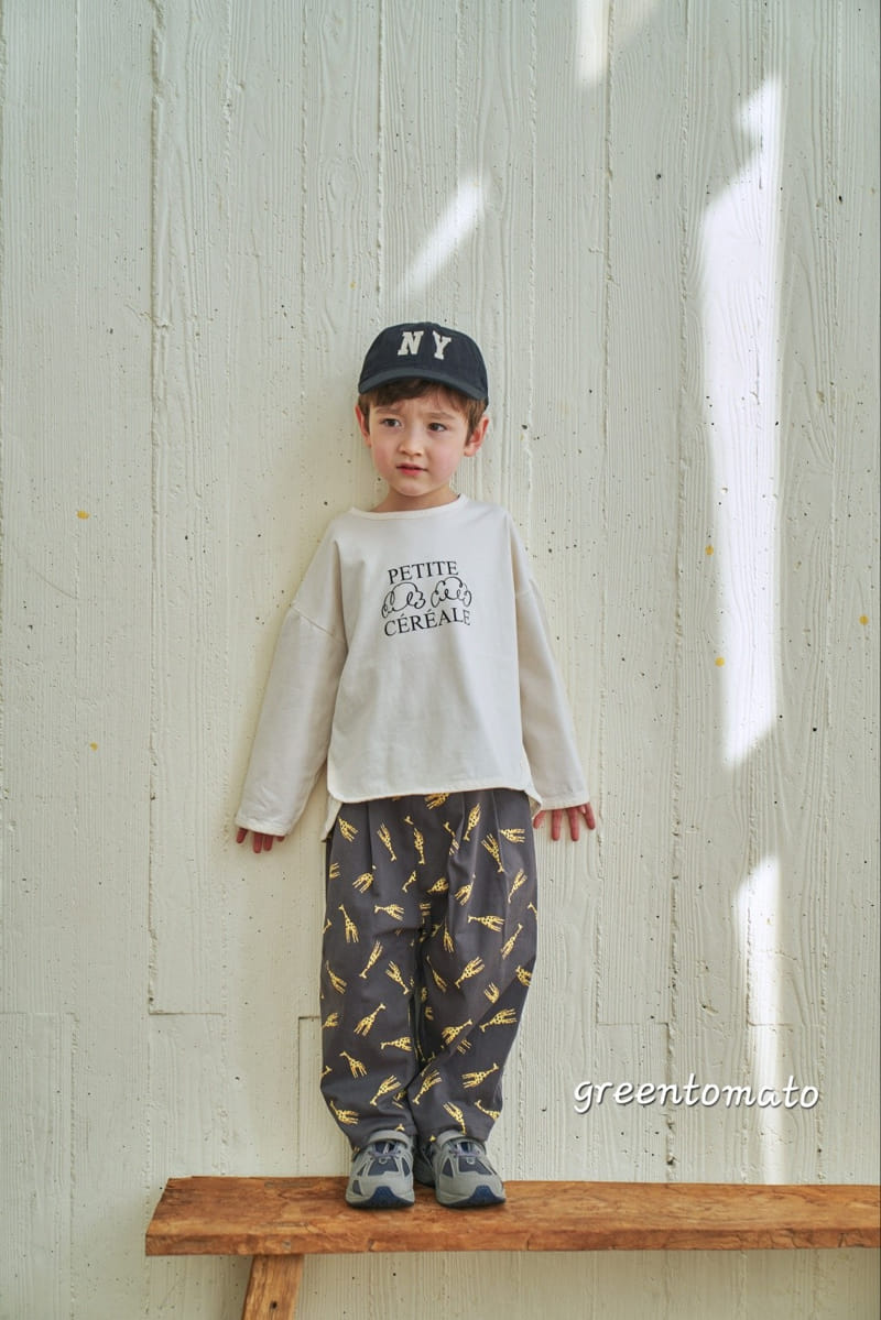 Green Tomato - Korean Children Fashion - #fashionkids - Giraffe Wrinkle Pants - 9