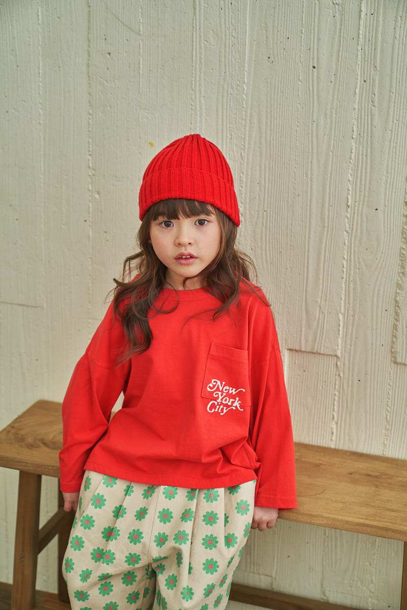 Green Tomato - Korean Children Fashion - #kidsshorts - Flower Wrinkle Pants - 9