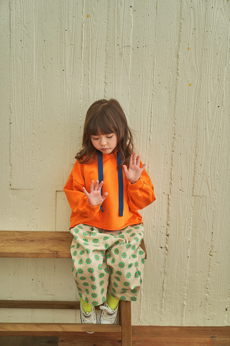 Green Tomato - Korean Children Fashion - #kidsstore - Flower Wrinkle Pants - 10