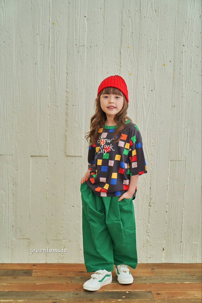 Green Tomato - Korean Children Fashion - #kidsstore - NY Check Tee - 3
