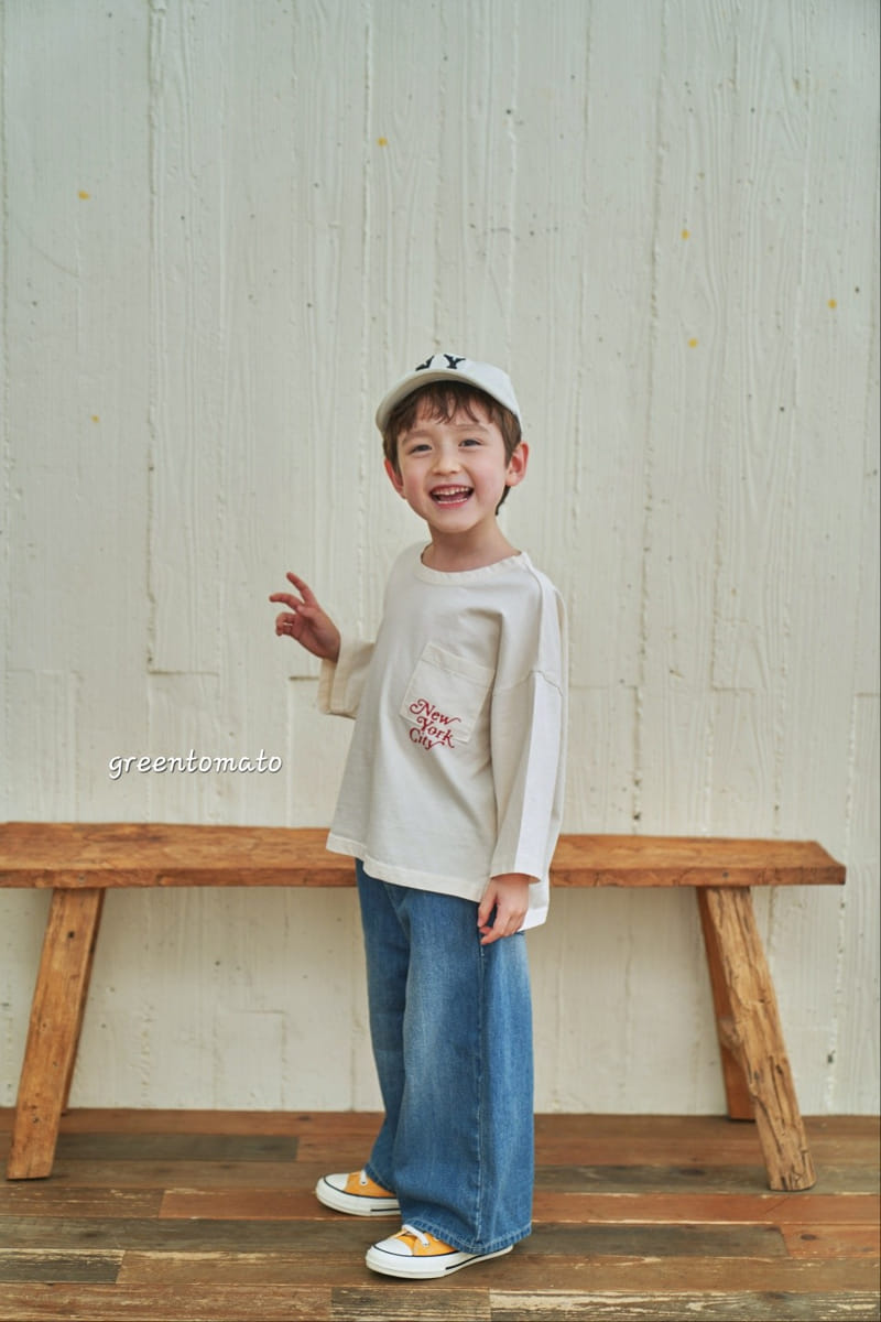 Green Tomato - Korean Children Fashion - #kidzfashiontrend - NY Pocket Tee - 5