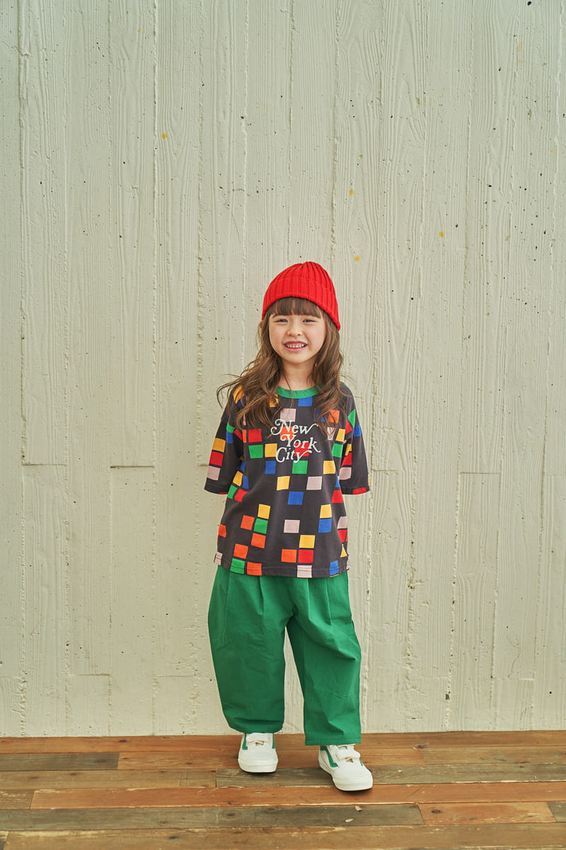 Green Tomato - Korean Children Fashion - #magicofchildhood - NY Check Tee - 7
