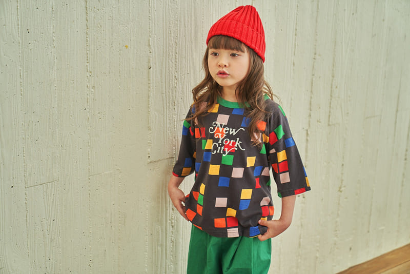 Green Tomato - Korean Children Fashion - #prettylittlegirls - NY Check Tee - 9