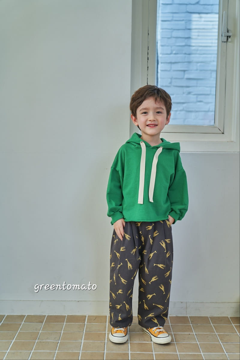 Green Tomato - Korean Children Fashion - #prettylittlegirls - Cutting Hoody Tee - 5