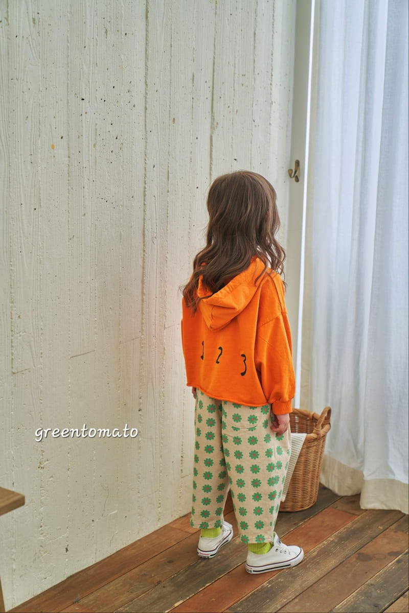 Green Tomato - Korean Children Fashion - #stylishchildhood - Flower Wrinkle Pants - 3