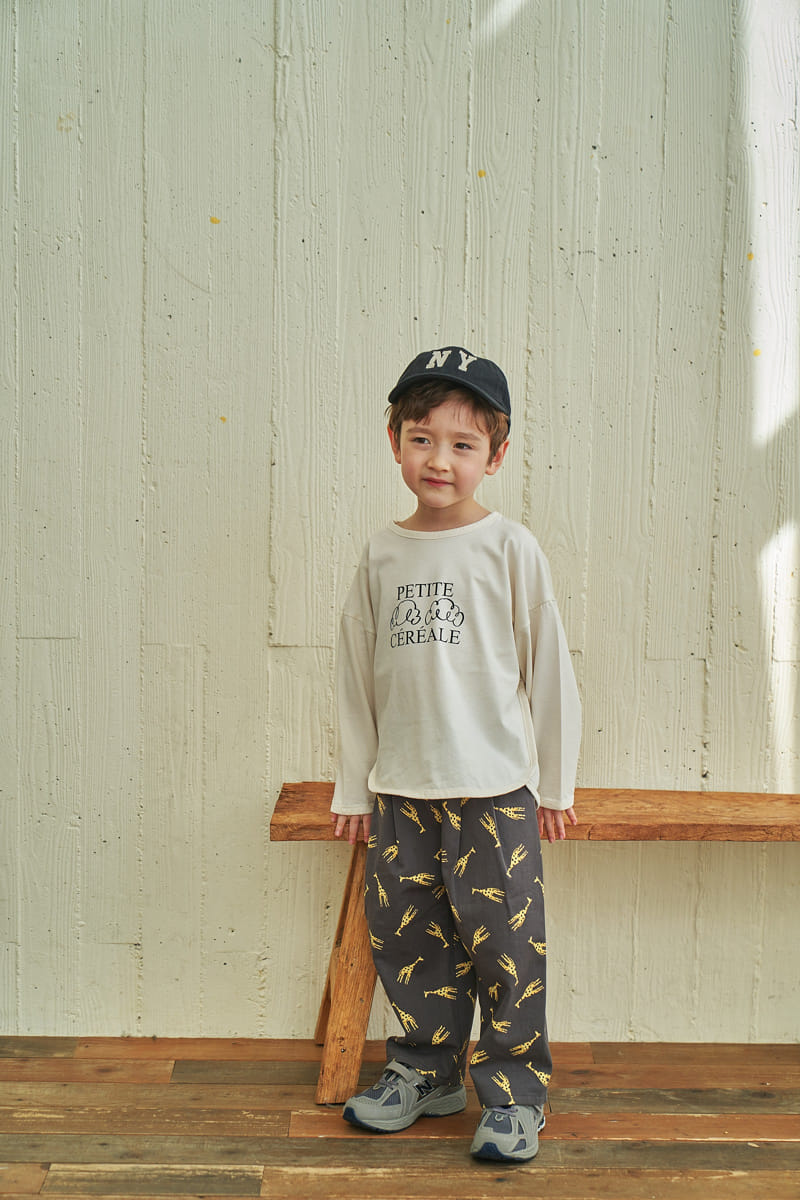 Green Tomato - Korean Children Fashion - #todddlerfashion - Giraffe Wrinkle Pants - 2