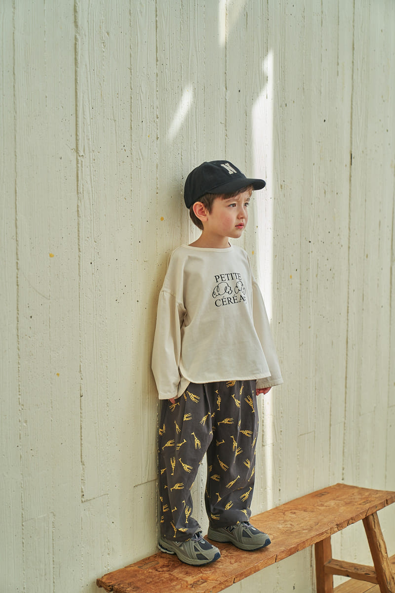 Green Tomato - Korean Children Fashion - #toddlerclothing - Giraffe Wrinkle Pants - 3