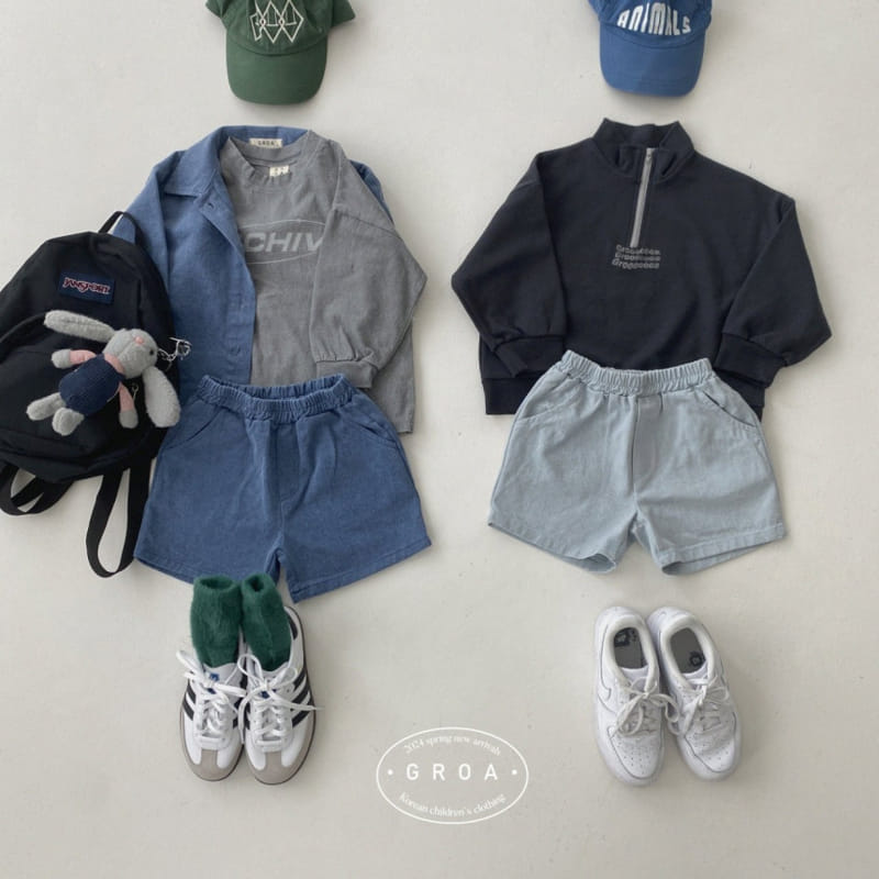 Groa - Korean Children Fashion - #Kfashion4kids - G Half Zip Up Sweatshirt - 8