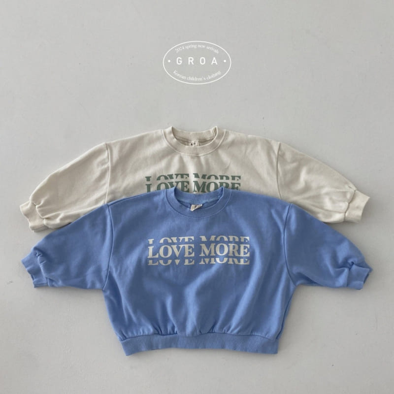 Groa - Korean Children Fashion - #designkidswear - Love More Sweatshirt